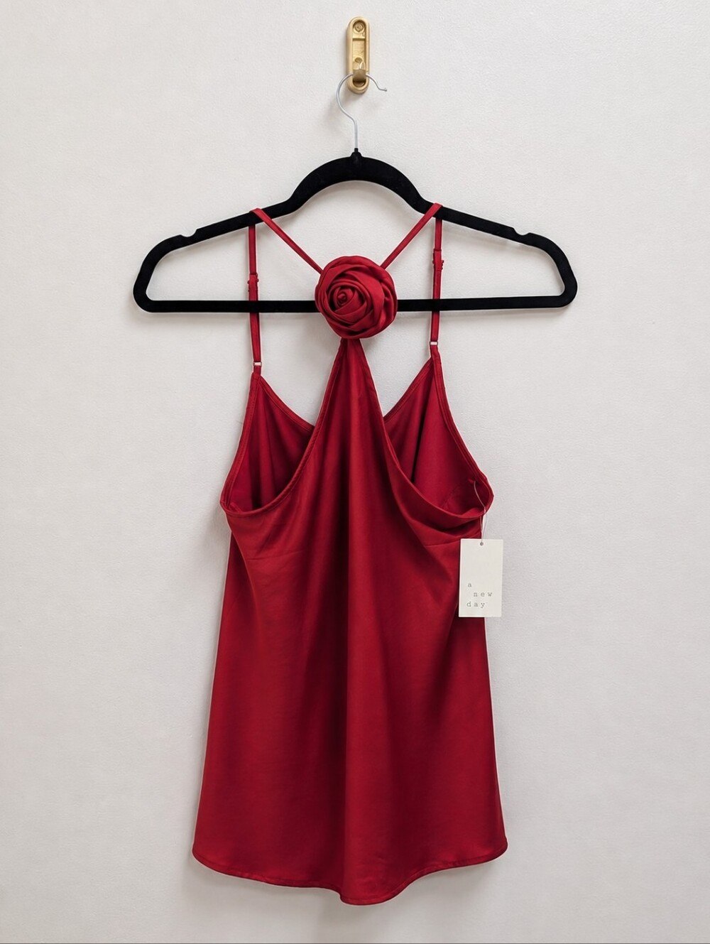 Red Rose Spaghetti Strap Tank Top